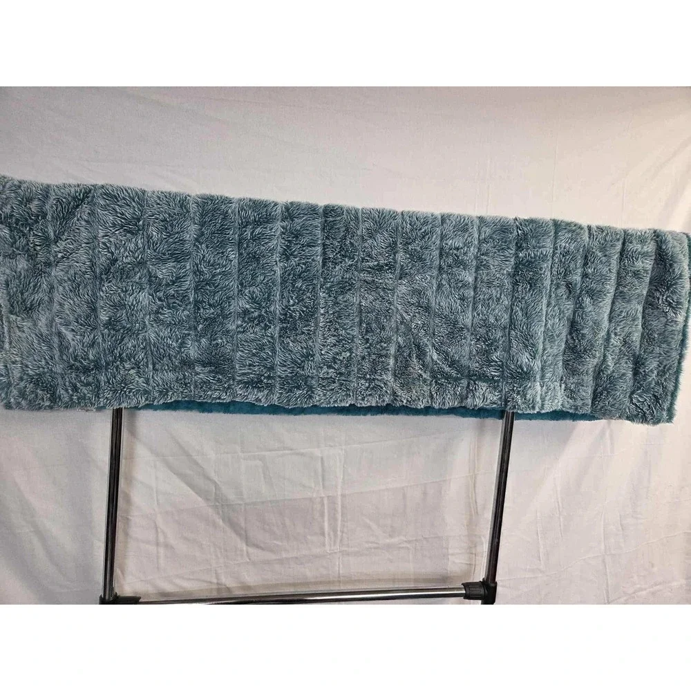 Minkyholic Handmade Minky Blanket 57x33 Frosted Teal Luxe Cuddle Plush Throw
